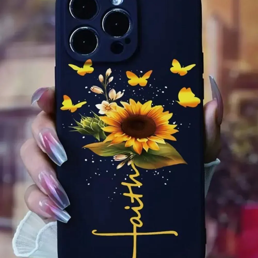 3for$20 NWT Sunflower Pattern Anti-fall Phone Case iphone 15Promax